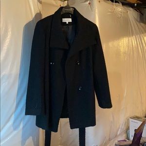 Calvin Klein black wool coat